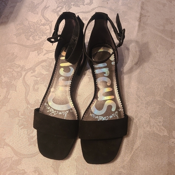 Circus Black Faux Suede Sandles - Picture 1 of 3
